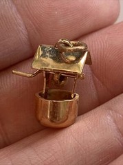 VIntage Jewelry 12K Gold Filled Charm Pendant Danecraft Wishing Well Wishes Pal