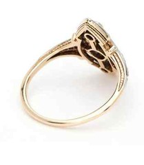 Vintage Style Lab-Created Diamond Engagement Anniversary 14k Gold Finish Ring