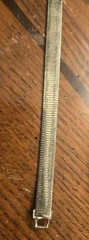 Vintage Goldette Signed Silver Checker Style Bracelet Size 6 3/4″