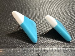 Vintage Geometric Triangle Stud Earrings N/A (Costume Jewelry) 1980s