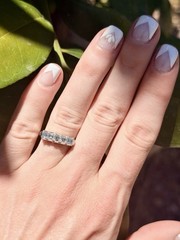 Vintage Art Deco 1.03 CTW Carré Cut Diamond Ring Platinum PT900