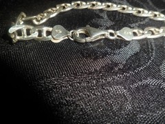 .925 Sterling Silver Vintage Italy Anchor Mariner Link Bracelet 8.25″