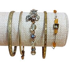 VTG 5pc Boho Festival Understated Everyday Bohemian Statement Bracelets