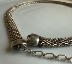 GC 925 Sterling Silver Woven Chain Necklace • 18” 41.4g Gold Tone Patina finish