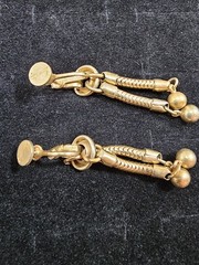 Vintage Barclay Gold Tone Dangle Earrings Screwback