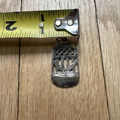 Antique Sterling Silver Floral Pendant Vintage Amulet #2