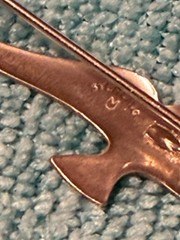 Vintage 925 Sterling Silver Seagull Lapel Hat Stick Pin ~ Mid-Century Modernist