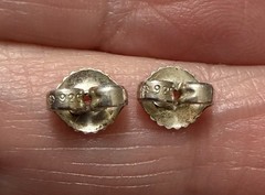 1990s Anthony Quinn LOVERS 925 Sterling Silver & 18K Yellow Gold Dangle Earrings