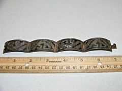 Vtg Taxco Sterling Panel Bracelet 6 3/4″ Length