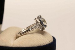 Vintage Art Deco Wedding Antique Ring For Gift 1.02 Ct Old European Cut Stone
