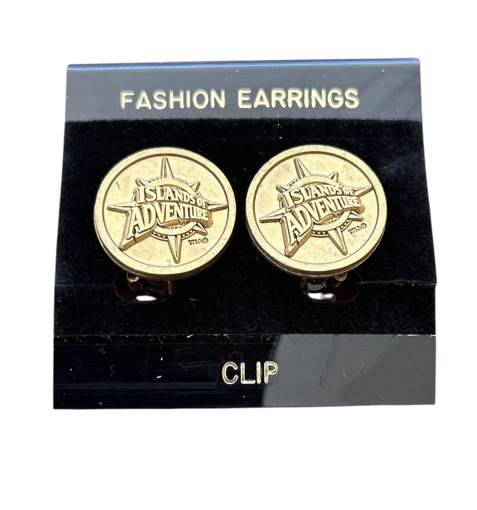 Universal Studios Vintage 1990s Islands Of Adventure Clip On Earrings