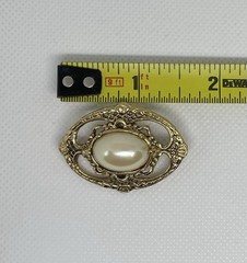 Mixed Brooch Lot Costume Jewelry Gold Tone Mix Pins Rhinestones Opal Onyx
