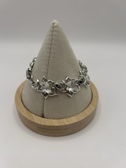 Vintage CORO Bracelet Silver Tone Ivy Leaf leaves Fall Holiday Jewelry Classic