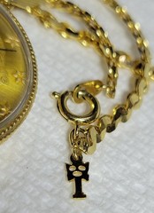 Vintage Eastman Liberty Coin Pendant Watch Swiss Movement Necklace
