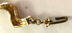 Unique Unbranded Ribbony Brushed Gold Tone/w Creamy White Enamel Choker