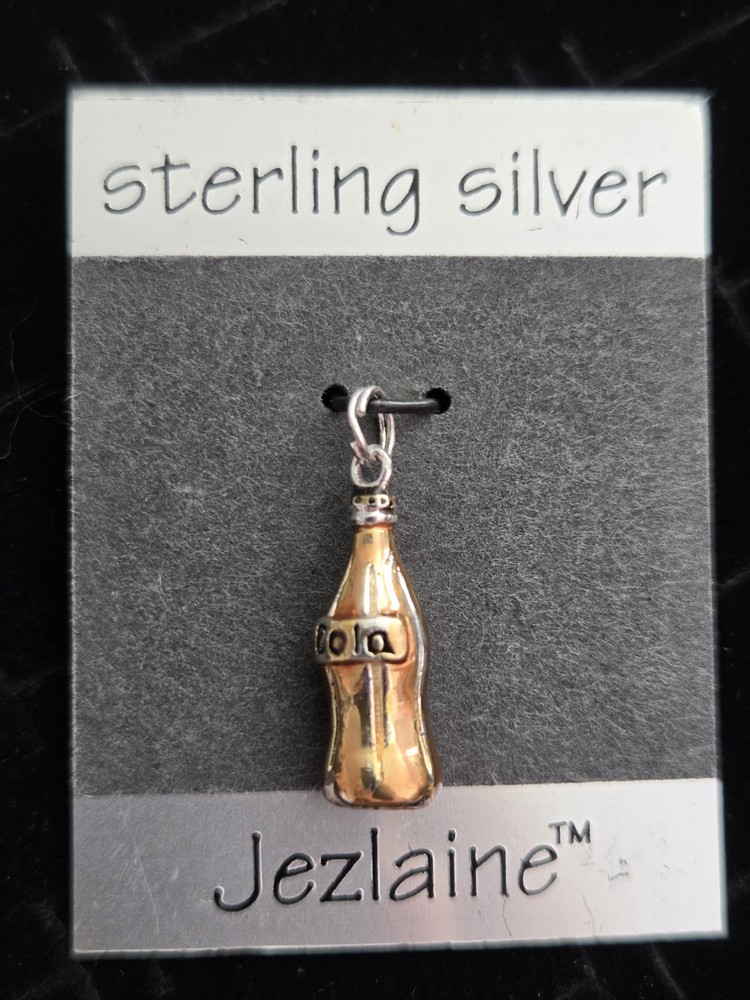 Vintage Sterling Silver Charm .925 Jezlaine Soda Pop Bottle