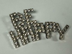 8 Pc Lot Glamorous Brooch Jewelry Rhinestone Gold Silver Tone Makeup Lipstick
