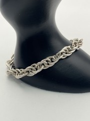 Milor Italy sterling silver rolo chain link bracelet