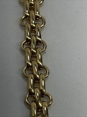 Vtg Christian Dior Gold Plated Fancy Link Chunky Chain Choker 17.75” L x .5″ W