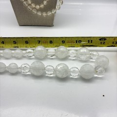 Beaded Statement Necklace Lot 2 Vintage GRAZIANO Chunky Single and Clear Double