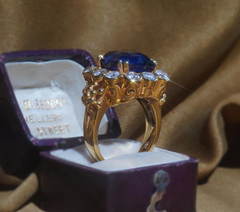 GIA Sapphire Diamond Certified 18K No Heat Ceylon Blue Fine Huge Ring 12.04 Cts!