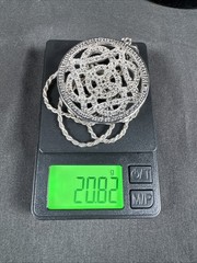 ✨Italy Sterling Silver 925 Large Modern Celtic Knot Pendant 20”Necklace✨