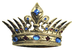Vintage WONDERS 2004 ”Masters of Florence Medici” Rhinestone Crown Brooch Pin
