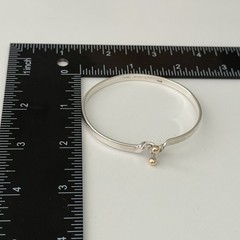 Tiffany & Co. Sterling Silver & 18K Gold Vintage Two Tone Hook Eye Bracelet 6.5″