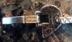 Brighton Cafe au Lait Bracelet Etched Scroll Heart Links Retired Vintage 7.25″