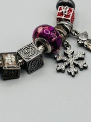Vintage Michael Anthony MA Sterling Silver Slide Charm Bracelet 16 Charms, 45.8g