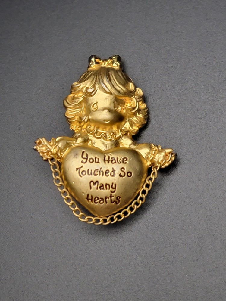Vintage Precious Moments “You Have Touched So Many Hearts” Brooch (See Desc.)