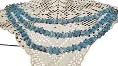 Vintage Laguna Necklace, Aurora borealis crystal, 3 Strand,Blue, 16″ Adjustable
