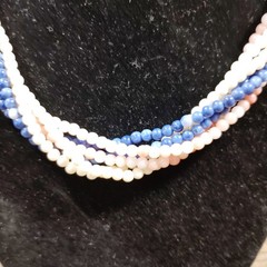 Vintage Twist A Bead Interchangeable Necklace w/ Clasp Pink White Blue