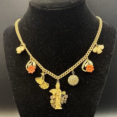 Vintage Estate Assemblage of Charms & Trinkets. 1940’s Japan, Geisha, Flowers