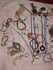 Vintage jewelry lot. Modern earrings necklaces bracelets Mix