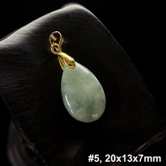Natural Jade Jadeite Small Pendants Water Drop Shape Charms, Free Necklace