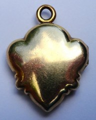 Art Nouveau Victorian Floral and Stone Locket ~ Heavy GF Mint Condition