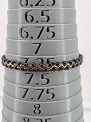 Vintage Trifari TM Bracelet Gold Tone Black Seed Bead Braided Link 7.5in Signed