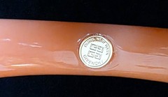 Vintage Givenchy Paris New York Runway Coral Orange Resin Lucite Bangle Bracelet