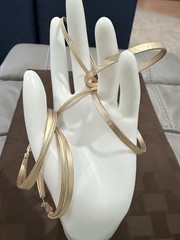 Vintage Gold Tone Large Hoop Earrings MultiPack – Lot of 3 Pairs