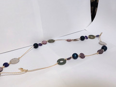 Vintage Artisan Boho Statement Necklace | Handmade Earth Tone Beads & Wood Mix
