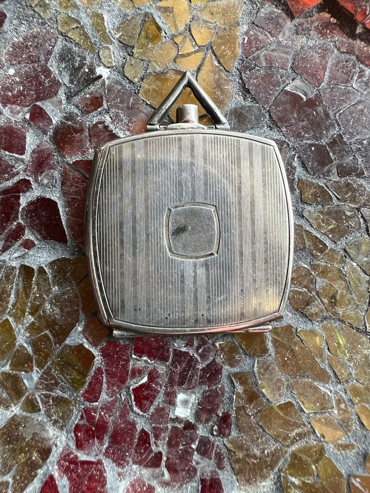 Vintage Marathon Sterling Silver Rectangular Locket With AF Monogram