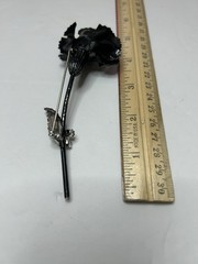 Francois by Coro Large Black Enamel and Cubic Zirconia Brooch/Pin