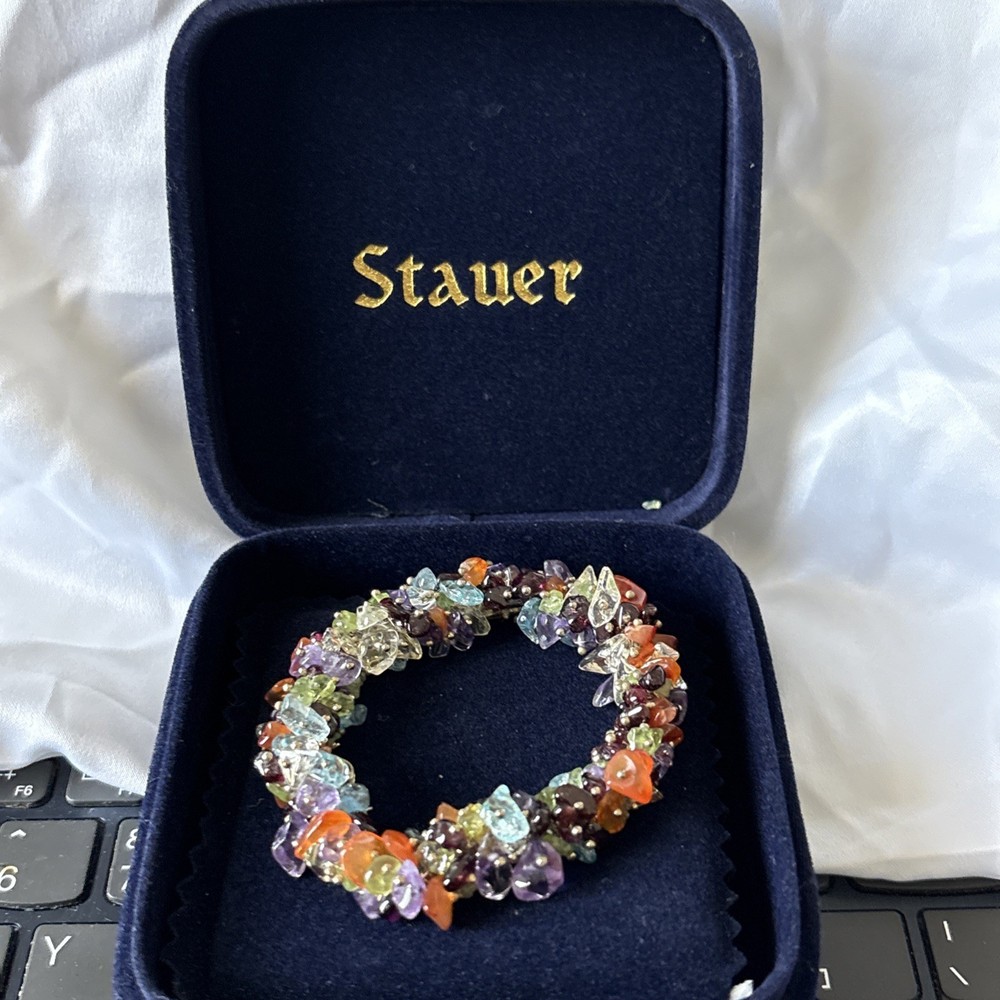 Stauer Bracelet Rainbow Gem Torsade jewelry Vintage