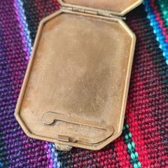 Marathon AWH Gold Colored Rectangular Monogram Photo Keepsake Locket Pendant