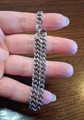 Vintage Chunky Sterling Silver Curb Chain Bracelet 8″ 14g See Pics/Description