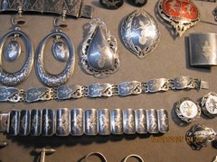 MONSTER LOT Vintage Siam Niello Sterling Necklace PinS BraceletS EARRING LQQK
