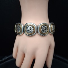 BRIGHTON Master Scroll Link Bracelet Silver/Gold Tone. 18.150