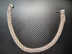 *RARE* vintage sterling silver 925 braided choker necklace stick pin clasp
