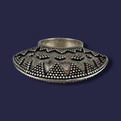 Vintage Boho Style Sterling Silver Statement Ring Size 9.75 20g